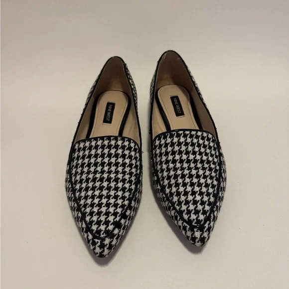 Nine West Abay Houndstooth Pointed Toe Flats - Picture 2 of 7